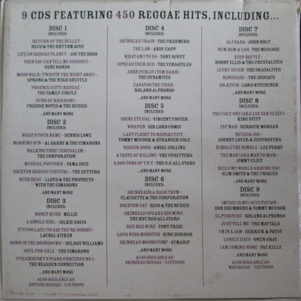 Image of Back Cover of 3835045E: 9xCD - VARIOUS, The Ultimate Trojan Skinhead Box Set (Trojan Records; TJLBX125,  2003, Box Set)   VG+/VG+