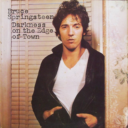 Image of Front Cover of 4925380E: LP - BRUCE SPRINGSTEEN, Darkness On The Edge Of Town (CBS Red Label; CBS 32542, UK 1980s Reissue, Inner & Insert, Stereo) Several Nice Price / HMV stickers on cover.    VG/VG+