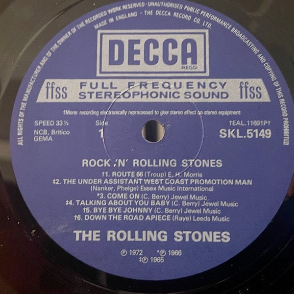 Image of Label Cover of 5124208E: LP - THE ROLLING STONES, Rock 'N' Rolling Stones (Decca Blue Boxed; SKL 5149, UK 1972, Laminated Front Sleeve, Blue Company Inner)   VG+/VG+