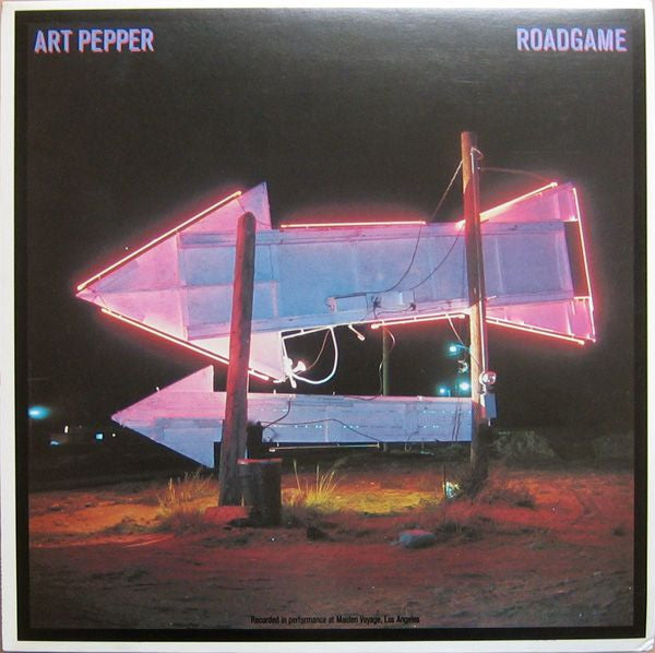 Image of Front Cover of 4614280C: LP - ART PEPPER, Roadgame (Galaxy; GXY-5142, US 1982) Record has deep mark in run-in one side one (doesn't affect play). Sleeve has ring wear, creases and scuffs  VG/VG+