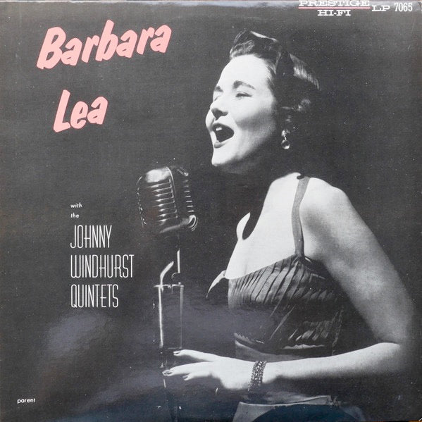 Image of Front Cover of 3713181C: LP - BARBARA LEA, Barbara Lea With The Johnny Windhurst Quintets (Original Jazz Classics; OJC-1713, US 1986 Reissue) Crease lines on sleeve  VG+/VG+