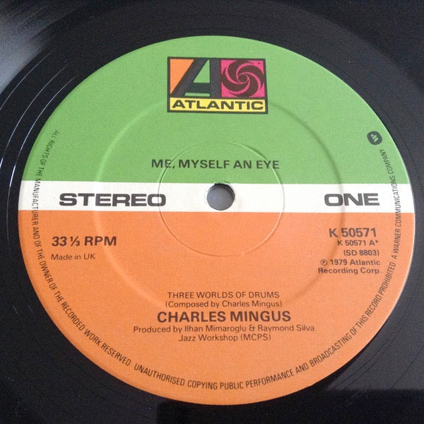 Image of Label Cover of LP - VG+/VG - CHARLES MINGUS, Me Myself An Eye (Atlantic Orange & Green - With W Logo On Label Rim; K50571, UK 1979, Inner), ,  - 3026026E