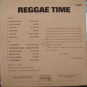 Image of Back Cover of LP - VG/VG - VARIOUS ARTISTS, Reggae Time (Coxsone Records; CSL 8017, UK 1980s Reissue), Conservative grading; slight haze on disc, plays great. Light stains on back sleeve, front sleeve is EX.,  - 2446099S