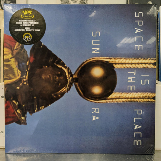 Image of Front Cover of LP - NEW/NEW - SUN RA, Space Is The Place (Verve By Request Series) (Verve; 5540672, Worldwide 2023 Reissue, Gatefold, 180 Gram Vinyl, Audiophile Third Man Pressing), , Space Is The Place   highlighted by the rousing 21-minute title track   is both an essential album and a great onramp for new listeners to travel the spaceways of Sun Ra s other-worldly blend of avant-garde jazz, experimental rock, and Afrofuturism.This Verve By Request title is pressed on 180-gram vinyl at Third Ma
