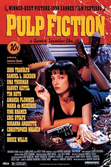 Image of Front Cover of 3355113S: Accessories - PULP FICTION, Pulp Fiction Poster (61 x 91.5cm; , UK 2022)   NEW/NEW