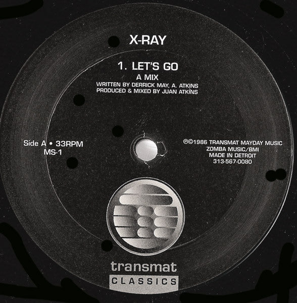 Image of Front Cover of 12" - /VG - X-RAY, Let's Go (Transmat; MS-1, US Reissue, Plain Sleeve), , Transmat classics reissue!! - 3446385S