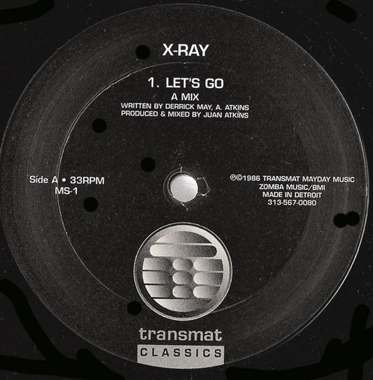 Image of Front Cover of 12" - /VG - X-RAY, Let's Go (Transmat; MS-1, US Reissue, Plain Sleeve), , Transmat classics reissue!! - 1526349E