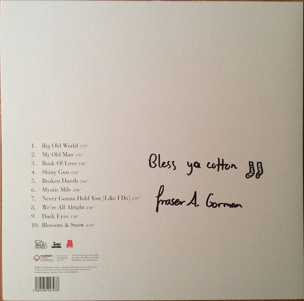 Image of Back Cover of 3843096S: LP - FRASER A. GORMAN, Slow Gum (Milk! Records; HA0044LP, Australia 2015, Inner)   VG+/VG+