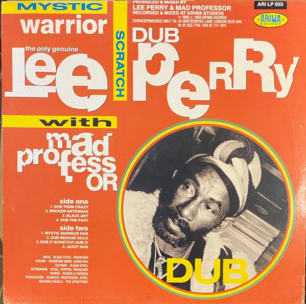 Image of Back Cover of 3933008E: LP - LEE SCRATCH PERRY WITH MAD PROFESSOR, Mystic Warrior In Dub (Ariwa; ARILP 055, UK 2018 Reissue)   NEW/NEW