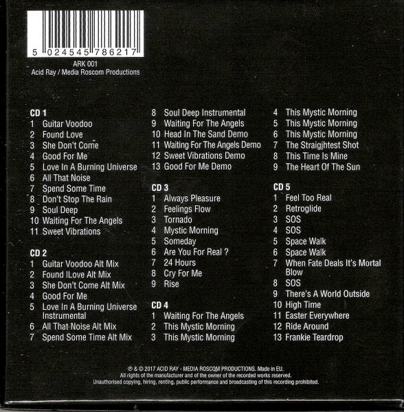 Image of Back Cover of 4814547C: 5xCD - THE DARKSIDE, Complete Studio Masters (Acid Ray / Media Roscom Productions; ARK 001, UK 2017, Box Set, Booklet) SEALED  M/M