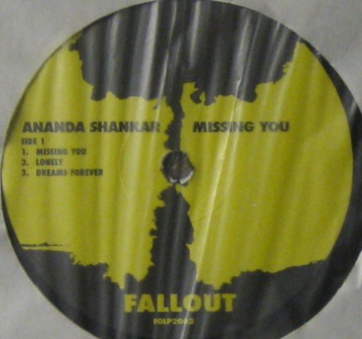 Image of Label Cover of LP - VG/VG+ - ANANDA SHANKAR, Missing You (Fallout; FOLP2062, UK 2007, Picture Sleeve), ,  - 3026160E