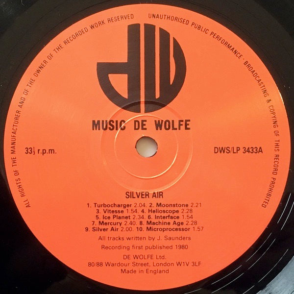 Image of Label Cover of LP - VG/VG - ASTRAL SOUNDS, Silver Air (Music De Wolfe; DWS/LP 3433, UK 1980), Edge Wear, Stains On Front Sleeve,  - 3846283S