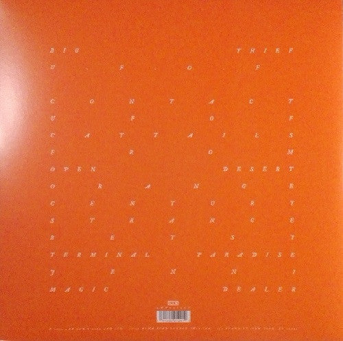 Image of Back Cover of LP - VG+/VG+ - BIG THIEF, U.F.O.F. (4AD ; 4AD0129LP, Europe 2019, Gatefold), ,  - 3846008S