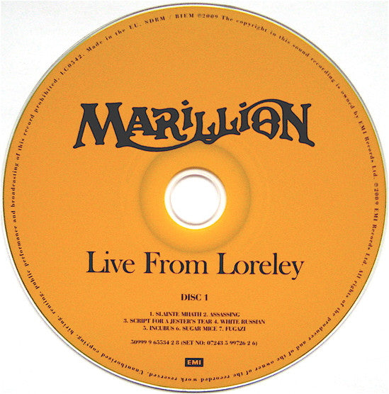 Image of Label Cover of 2xCD - VG+/VG+ - MARILLION, Live From Loreley (EMI; 07243 5 99726 2 6, Europe 2009 Reissue, Double CD Case), ,  - 2416010C