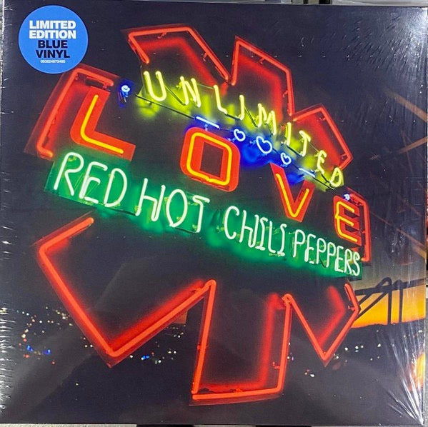 Image of Front Cover of 2xLP - EX/EX - RED HOT CHILI PEPPERS, Unlimited Love (Warner Records; 093624873495, Europe 2022, 2 Inners, Blue Translucent Vinyl), Opened Instore, Still In Stickered Shrinkwrap,  - 3046190S