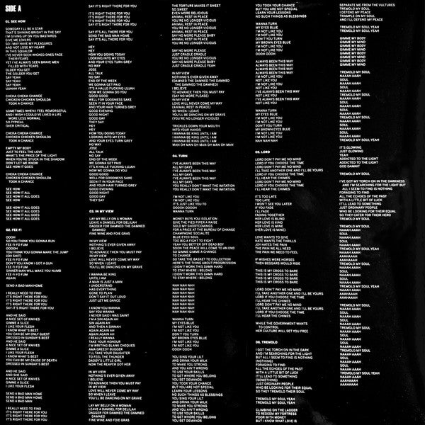 Image of Label Cover of 4345130S: LP - YOUNG FATHERS, Cocoa Sugar (Ninja Tune; ZEN248, Europe 2018, Inner, 180 Gram Vinyl)   VG+/VG+