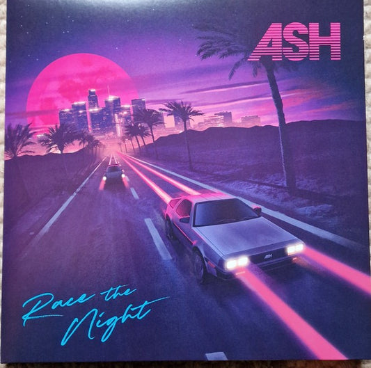 Image of Front Cover of 2914071C: LP - ASH, Race The Night (Fierce Panda; NONG139CLPV, Europe 2023, Gatefold, Inner, Translucent Violet Vinyl) Still In Stickered Shrinkwrap  EX/VG+