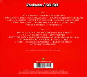 Image of Back Cover of 4915354C: 2xCD - THE BEATLES, 1962-1966 (Apple Records; 5099990675225, Europe 2010, Digipak, Booklet)   VG+/VG+