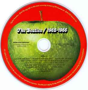Image of Label Cover of 4915354C: 2xCD - THE BEATLES, 1962-1966 (Apple Records; 5099990675225, Europe 2010, Digipak, Booklet)   VG+/VG+
