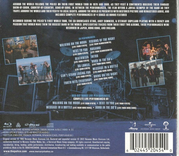 Image of Back Cover of 2xCD - M/M - THE POLICE, Around The World (Restored & Expanded) (Mercury Studios; 006024452004540, Europe 2022, Double Digipak), Still SEALED In Stickered Shrinkwrap,  - 1736056E