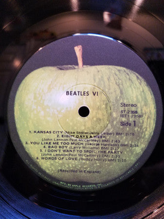 Image of Label Cover of 4023173E: LP - THE BEATLES, Beatles VI (Apple Records ; ST 2358, US 1975 Reissue, Stereo, Winchester Pressing) Strong VG+, Slight Damage To Top Seam  VG+/VG+