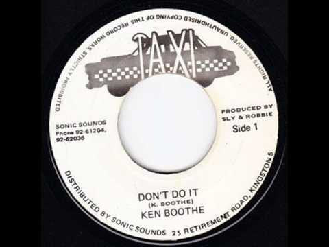 Image of Front Cover of 4023283E: 7" - KEN BOOTHE, Don't Do It (Taxi; , Jamaica 1984)   /VG