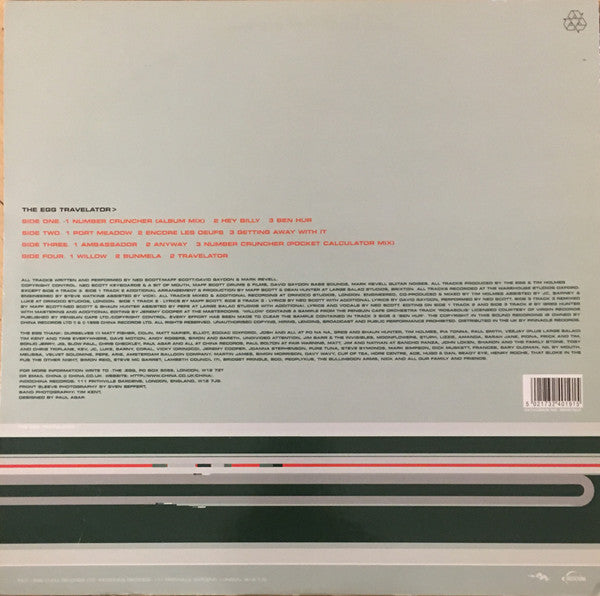 Image of Back Cover of 2xLP - EX/EX - THE EGG, Travelator (Indochina; ZEN019 LP, UK 1998, Picture Sleeve), Sleeve in shrinkwrap (opened).,  - 1246144S