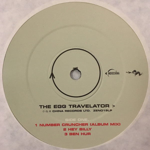 Image of Label Cover of 2xLP - EX/EX - THE EGG, Travelator (Indochina; ZEN019 LP, UK 1998, Picture Sleeve), Sleeve in shrinkwrap (opened).,  - 1246144S