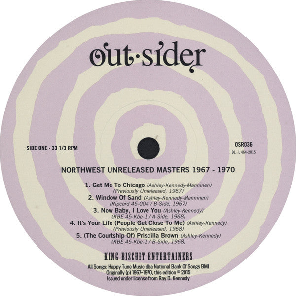 Image of Label Cover of 4043366S: LP - THE KING BISCUIT ENTERTAINERS, Northwest Unreleased Masters, 1967-1970 (Out-Sider; OSR036, Spain 2015)   VG+/VG+