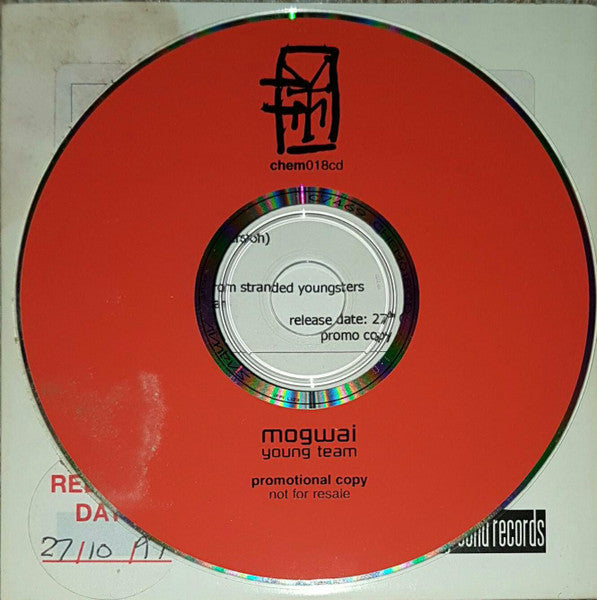 Image of Label Cover of 4033073E: CD - MOGWAI, Young Team (Chemikal Underground; chem018cd, UK 1997, Promo, Outer Card Sleeve) Disc Slightly Scratched  VG+/G+