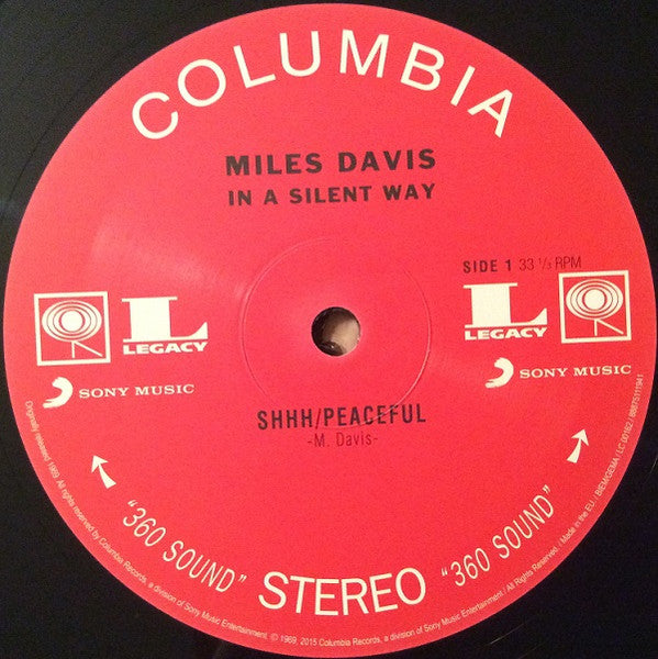 Image of Label Cover of LP - VG+/VG - MILES DAVIS, In A Silent Way (Columbia; 88875111941, Europe 2015 Reissue), Light marks only,  - 4146042S