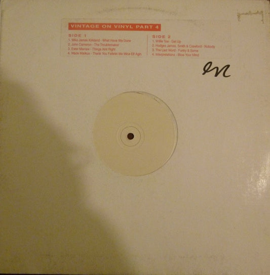 Image of Front Cover of LP - VG/VG - VARIOUS, Vintage On Vinyl Part 4 (Not On Label; SRS 004, UK , Stickered Plain Sleeve), Surface marks only, plays VG+,  - 4146115S