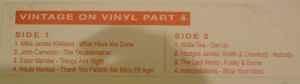 Image of Back Cover of LP - VG/VG - VARIOUS, Vintage On Vinyl Part 4 (Not On Label; SRS 004, UK , Stickered Plain Sleeve), Surface marks only, plays VG+,  - 4146115S