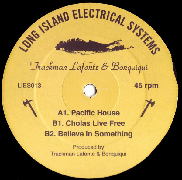 Image of Front Cover of 5114047C: 12" - TRACKMAN LAFONTE & BONQUIQUI, Pacific House (L.I.E.S. Records; LIES013, US 2012, Plain Sleeve) A few very light marks.  /VG+