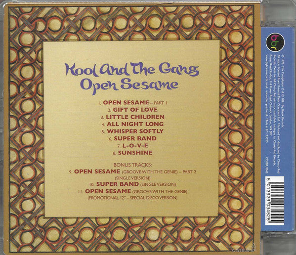 Image of Back Cover of CD - VG+/VG+ - KOOL AND THE GANG, Open Sesame (Big Break Records; CDBBR 0045, UK 2011, Super Jewel case), ,  - 2116721C