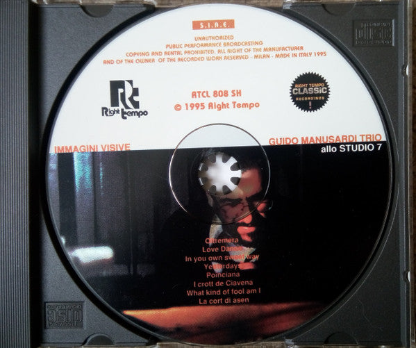 Image of Label Cover of 4133148E: CD - GUIDO MANUSARDI TRIO*, Immagini Visive - Allo Studio 7 (Right Tempo Classics; RTCL 808 SH, Italy 1995, Jewel Case, Booklet)   VG+/VG+