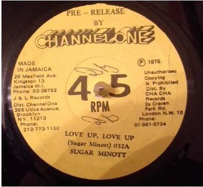 Image of Front Cover of 12" - /G+ - SUGAR MINOTT / HORTENSE ELLIS, Love Up Love Up / House Is Not A Home (Channel One; 032, Jamaica 1978, Pre-Release), ,  - 2446001S