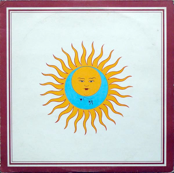 Image of Front Cover of LP - VG/G+ - KING CRIMSON, Larks' Tongues In Aspic (Island Pink Rim; ILPS 9230, UK 1973, EG publishing credit at the bottom of the rear sleeve), Edge and ring wear. Lots of hairlines across disc.,  - 2646216S