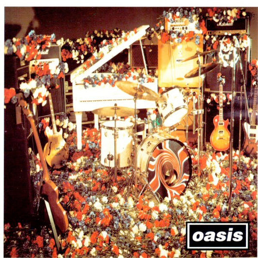 Image of Front Cover of 7" - VG/VG+ - OASIS, Don't Look Back In Anger / Step Out (Creation Records; CRE 221, UK 1996, Wraparound Sleeve, Mailing List Card, Stereo), Slight wear to sleeve, a little wavy from water damage. Clean mailing list card.,  - 4056078S