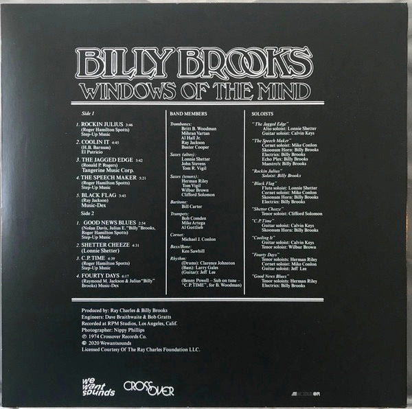 Image of Back Cover of 4233277E: LP - BILLY BROOKS, Windows Of The Mind (Wewantsounds; WWSLP41, France 2020 Reissue)   NEW/NEW