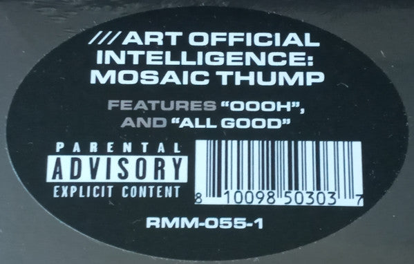 Image of Back Cover of 4233255E: LP - DE LA SOUL, Art Official Intelligence: Mosaic Thump (AOI Records; RMM 055-1, Worldwide 2023 Reissue, 2 Inners & Insert)   NEW/NEW