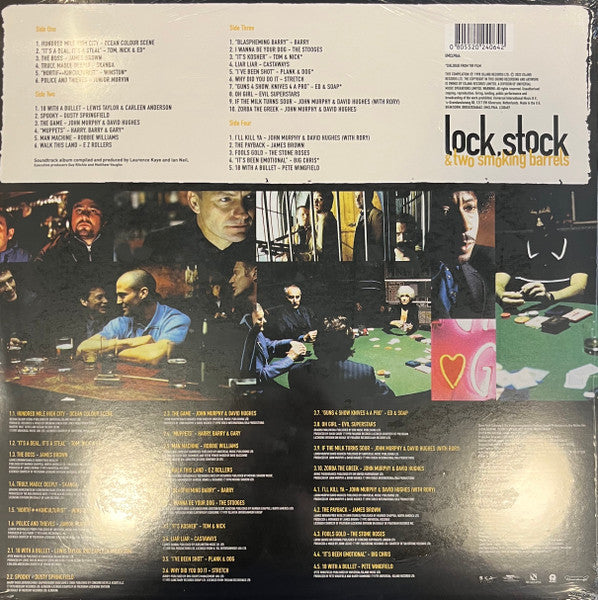 Image of Back Cover of 4213446C: 2xLP - VARIOUS, Lock, Stock & Two Smoking Barrels - Original Soundtrack (Island Records; UMCLP064, Europe 2023 Reissue)   NEW/NEW