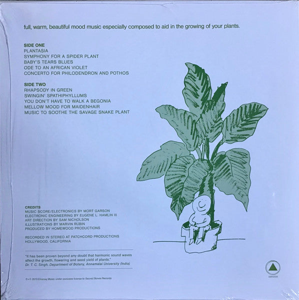 Image of Back Cover of LP - NEW/NEW - MORT GARSON, Mother Earth's Plantasia (Sacred Bones Records; SBR3030LP, US 2019 Reissue, Booklet, Download Code), ,  - 1935156E