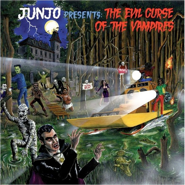 Image of Front Cover of 3114331C: 2xLP - JUNJO, The Evil Curse Of The Vampires (Greensleeves Records; GREL 2175, Europe 2023 Reissue, Poster, Orange Vinyl, Remastered)   NEW/NEW