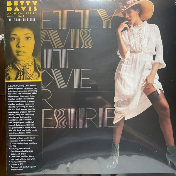 Image of Front Cover of 4233259E: LP - BETTY DAVIS, Is It Love Or Desire (Light In The Attic; LITA 047-1, US 2023 Reissue, Gatefold, Inner & Insert, With Obi)   NEW/NEW