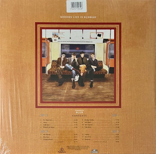 Image of Back Cover of 4854184S: 2xLP - BLUR, Modern Life Is Rubbish (Food; FOODLPX9, Europe 2023 Reissue, Gatefold, 2 Inners, Orange Transparent Vinyl)   NEW/NEW