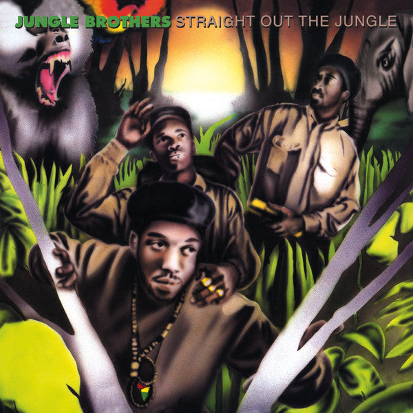 Image of Front Cover of 0814469C: 2xLP - JUNGLE BROTHERS, Straight Out The Jungle (Idlers; TEG-75510, US 2019, Red Opaque+ Green Translucent Vinyl)   NEW/NEW