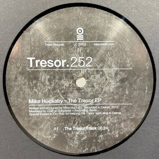 Image of Front Cover of 2514072C: 12" EP - MIKE HUCKABY, The Tresor EP (Tresor; TRESOR 252, UK 2023 Reissue, Download Code)   NEW/NEW