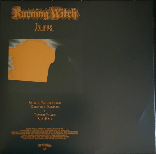 Image of Back Cover of 4353026S: LP - BURNING WITCH, Towers... (Southern Lord; sunn2A, US 2023, Insert)   NEW/NEW