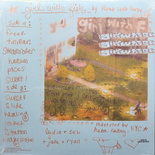 Image of Back Cover of LP - NEW/NEW - FEEBLE LITTLE HORSE, Girl With Fish (Saddle Creek; LBJ365LP, US 2023, Insert, Pink Vinyl), ,  - 0916386C